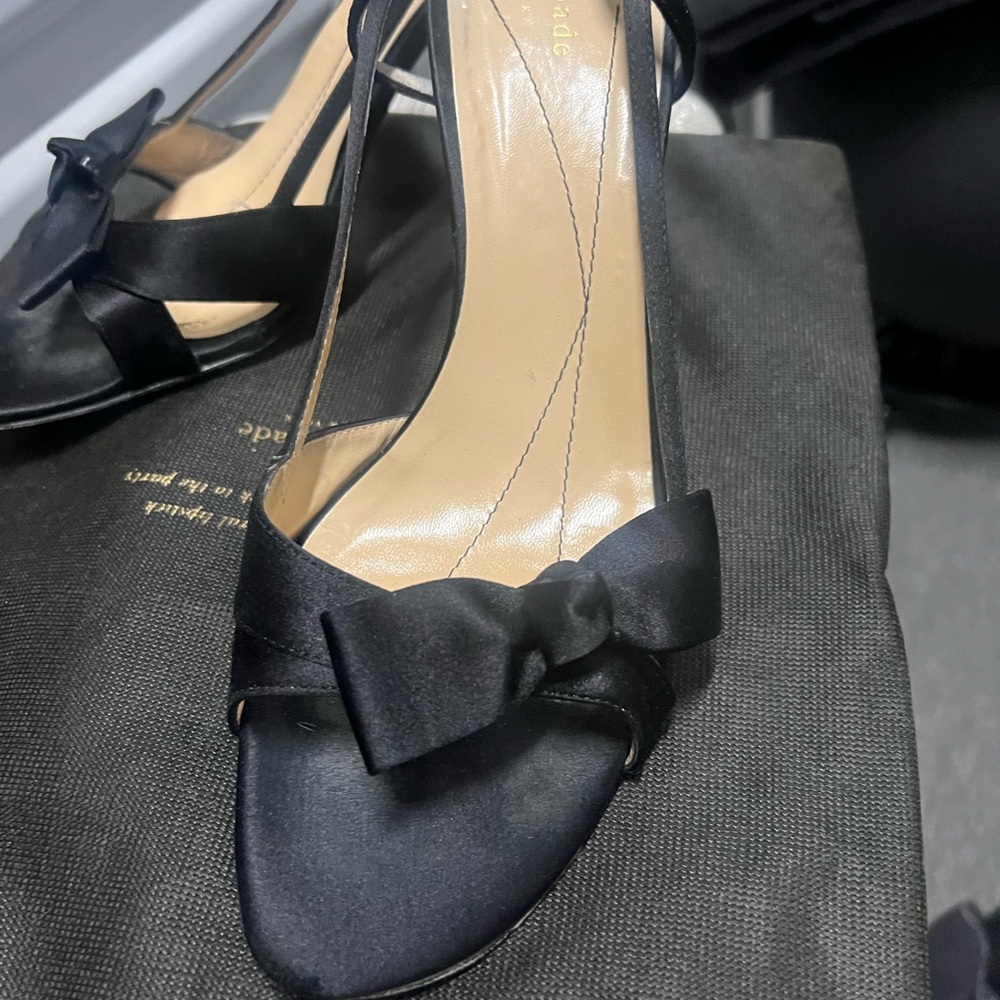 Kate Spade Black Satin Shoes